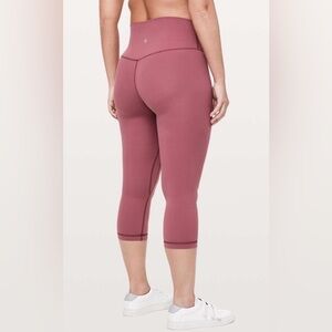 Lululemon‎ Align Cropped Leggings Misty Merlot Nulu size 12